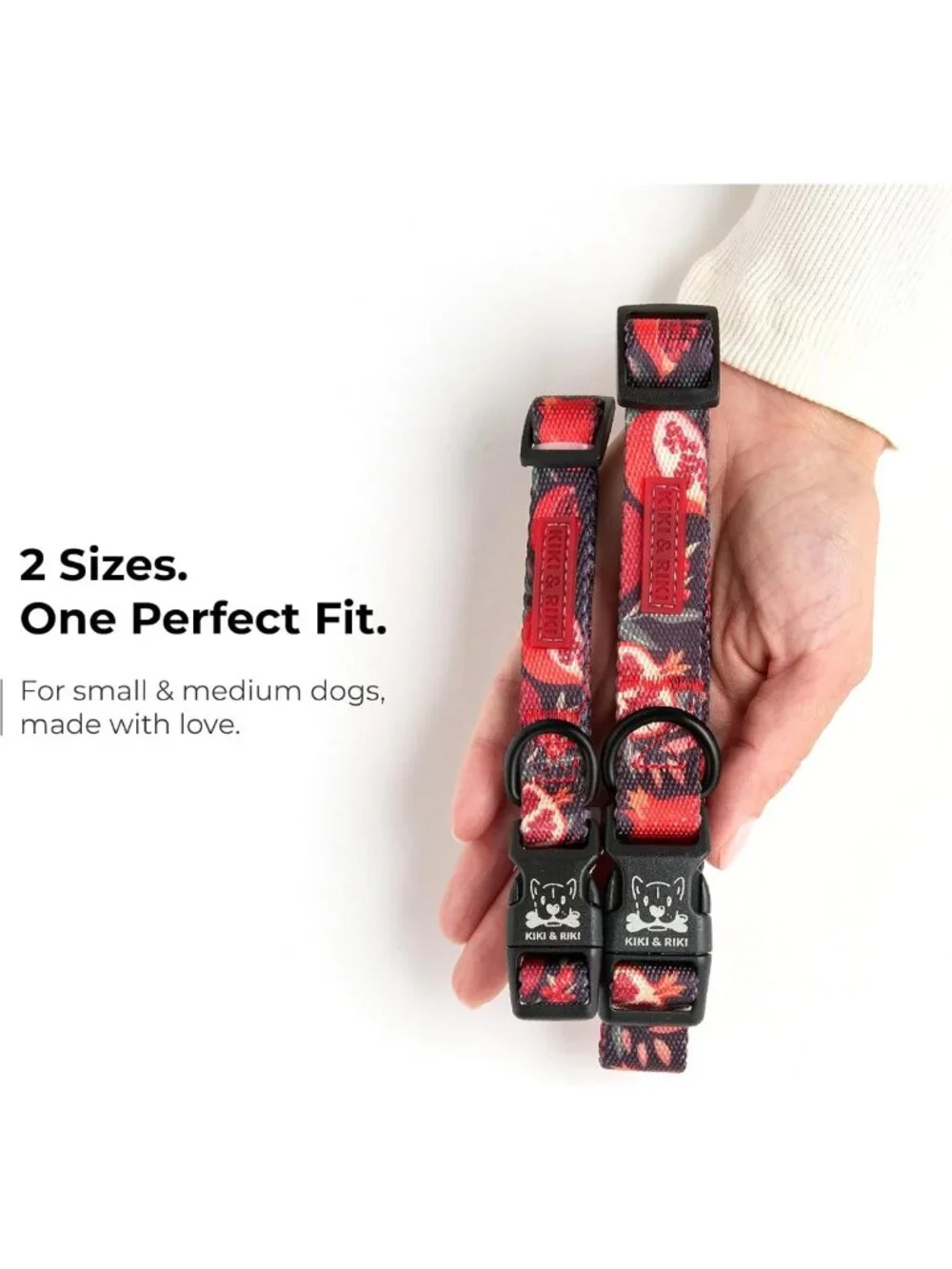 Adjustable Soft Nylon Dog Collar for Small Dogs, Quick-Release, Artist Print